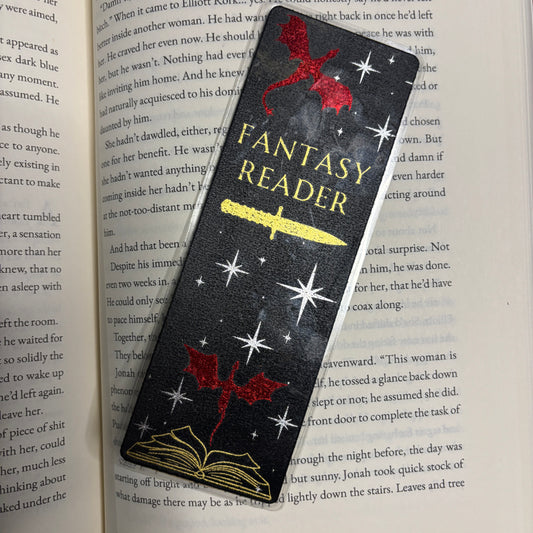 Fantasy Reader Foiled Bookmark