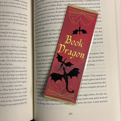 Book Dragon Foiled Bookmark