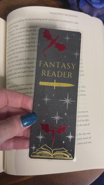 Fantasy Reader Foiled Bookmark