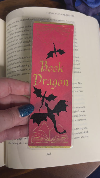 Book Dragon Foiled Bookmark